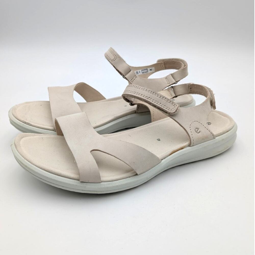 Ecco Cruise II Slide Sandals Adjustable Strap Womens Limestone Size US9-9.5 EU40